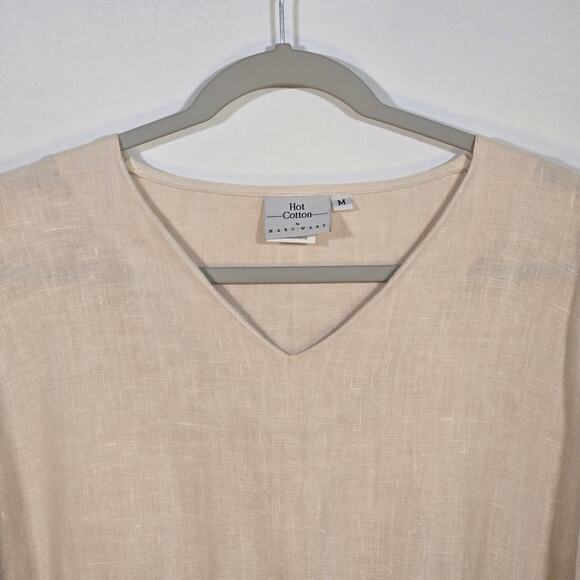 Hot Cotton By Marc Ware Women's Linen Boho Style Top. Size Medium - Picture 3 of 7